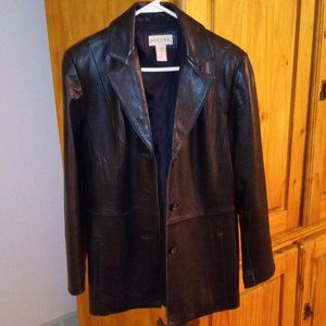 Women's Merona black leather jacket